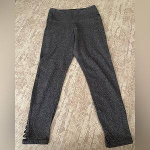 Dark Gray “Pink” Victoria’s Secret Yoga Pants with Crisscross Detailing on Leg